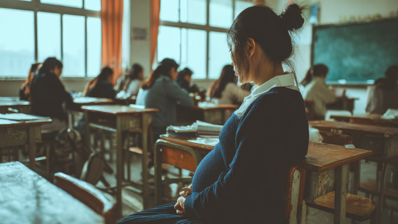 Учёба в ожидании: 14-летняя школьница на уроке стала матерью жизни