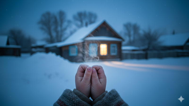 Павлодарская область: брат спас малышку, вышедшую на мороз