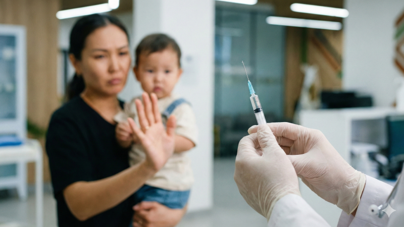 Минздрав Казахстана не может привлечь родителей к ответственности за отказ от вакцинации